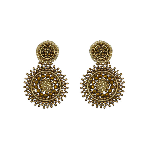 The Narratives Mini  Bronze Beaded Stud Earrings