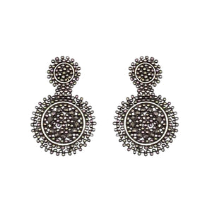 The Narratives Hematite Grey Mini Beaded Stud Earrings