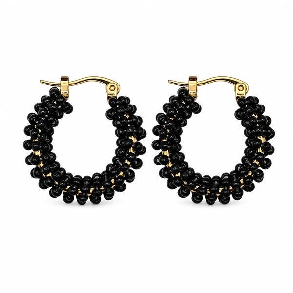 The Narratives Bestselling Black Mini Hoop Earrings
