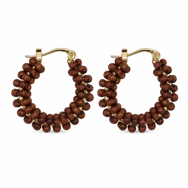 The Narratives Bestselling Burgundy Mini Hoop Earrings
