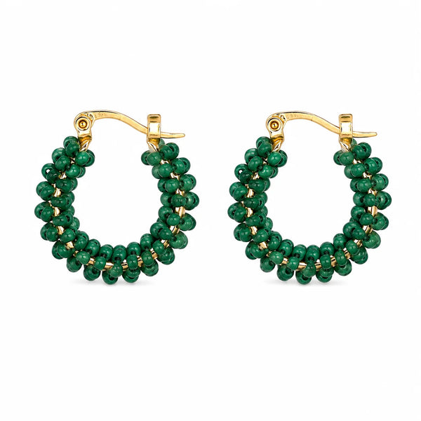 The Narratives Bestselling Emerald Green Mini Hoop Earrings