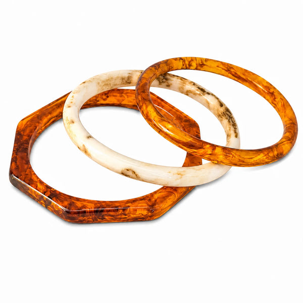 The Narratives 3 x Tortoiseshell Bangle Bracelet Set