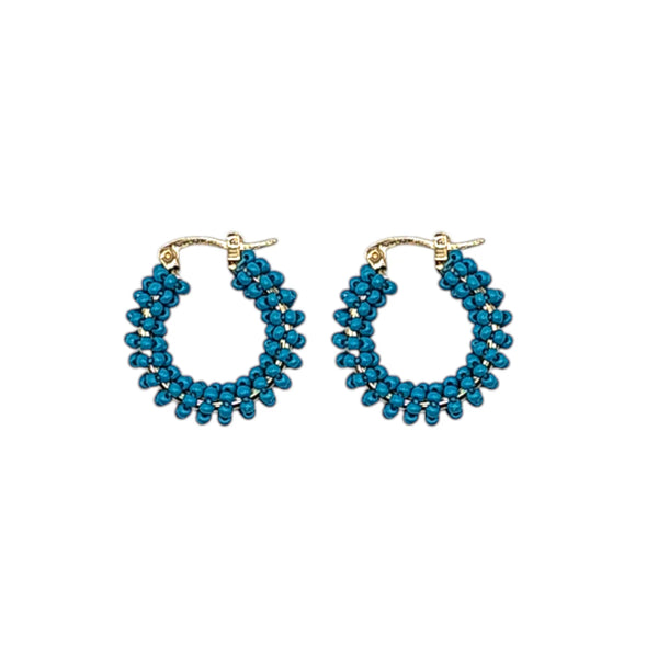 The Narratives Turquoise Mini Hoop Earrings