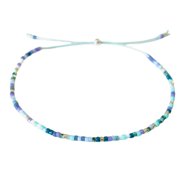 Atteline White & Blues Miyuki Bead Bracelet