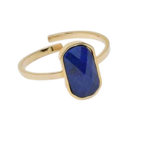 Kapyco Paris Lapis Lazuli Gold Adjustable Ring