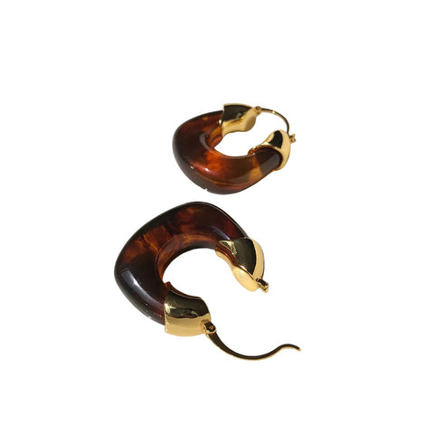 Piccadilly Lily Tortoiseshell Statement Resin Earrings