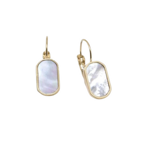 Kapyco Paris White Mother Of Pearl Gold Earrings