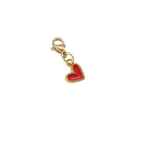 Cosmos Red Heart Charm For Charm Necklace/Bracelet
