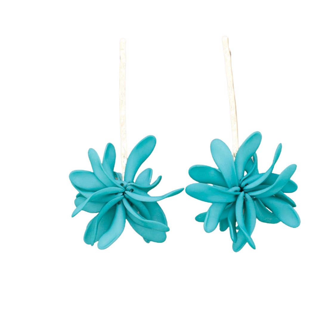 Sonata Turquoise Statement Resin Stud Earrings
