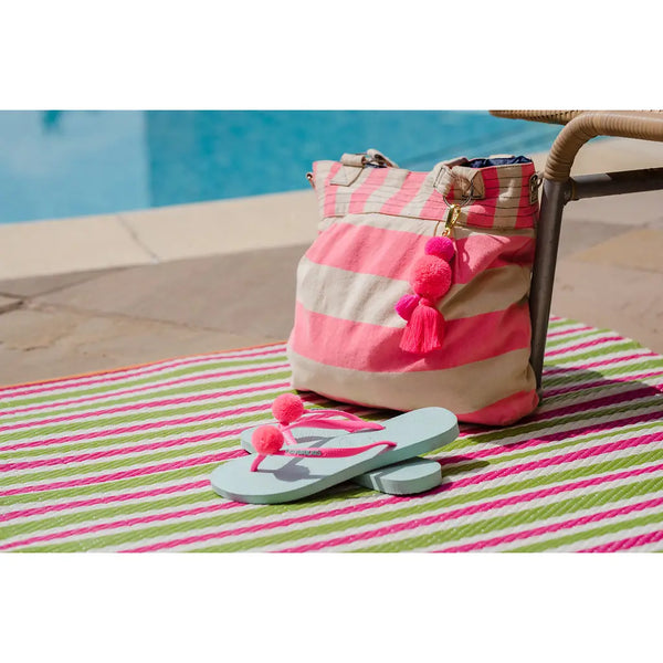 Pom Pom Galore Flamingo Pinks Keyring, Bag Charm