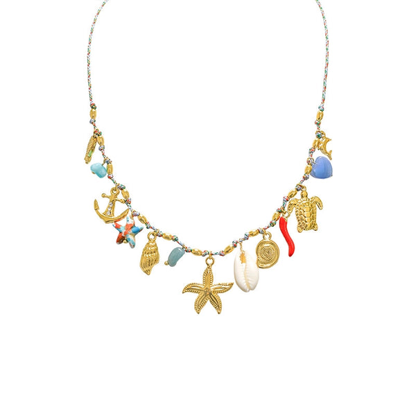 Amorino, Gift Boxed, Blue Marine Charm Necklace