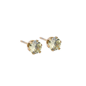 Last True Angel Topaz Yellow Crystal Stud Earrings 5mm