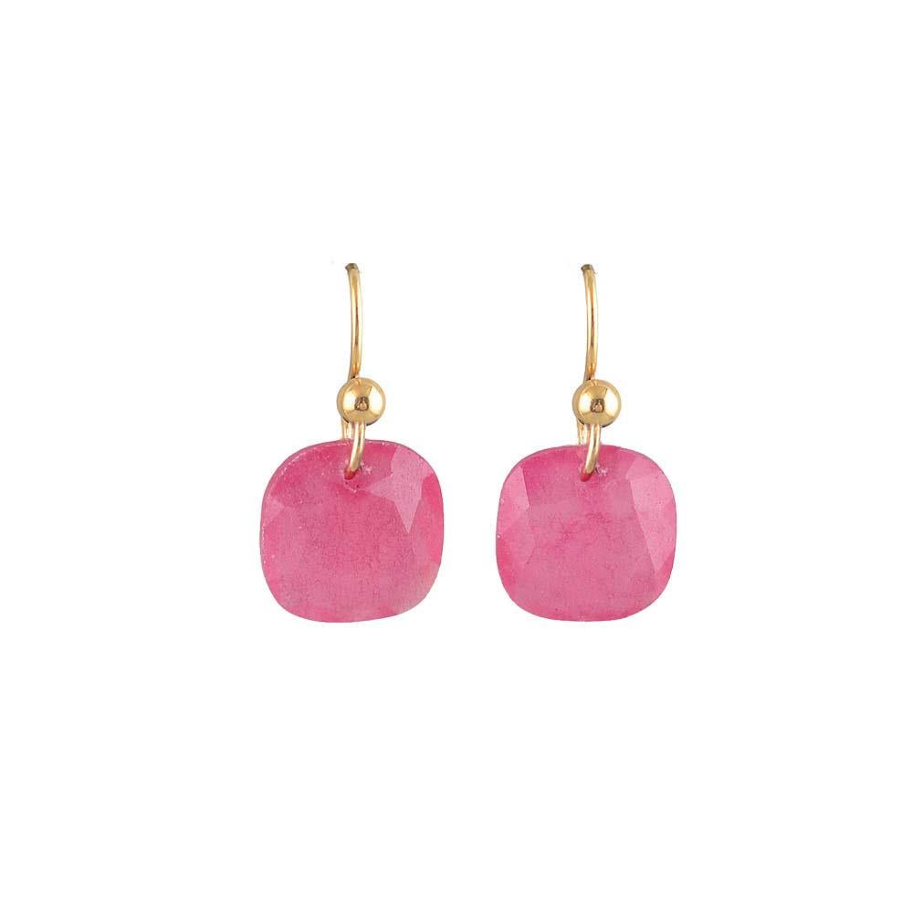 Last True Angel Rose Pink Faceted Drop Earrings