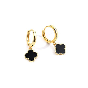 Last True Angel Black Clover Huggie Hoop Earrings