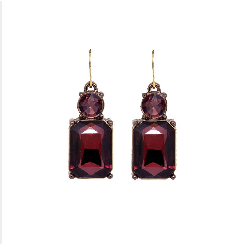Last True Angel Bestselling Burgundy Crystal Drop Earrings