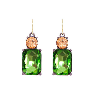 Last True Angel Lime & Champagne Gem Drop Earrings