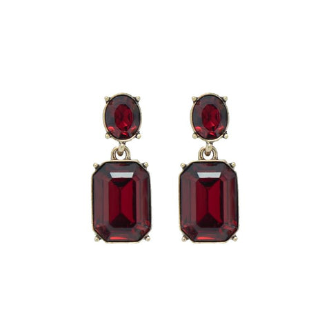 Last True Angel Bestselling Dark Red Crystal Stud Earrings