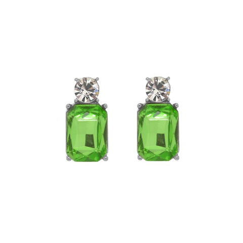 Last True Angel Mini Lime & Clear Stud Earrings