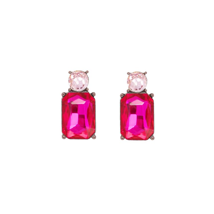 Last True Angel Mini Hot Fuchsia Pink & Pale Pink Stud Earrings