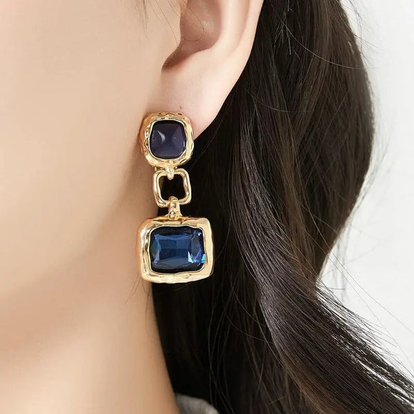 Belle Jewellery Red Crystal Statement Clip On Earrings