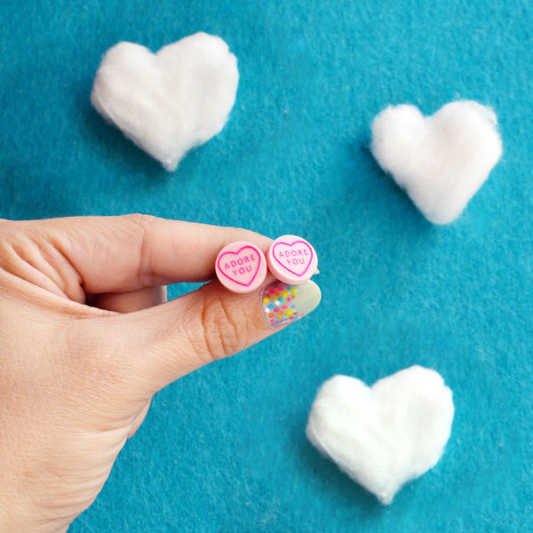 Silly Loaf Sweetie Love Heart (Adore You) Stud Earrings