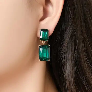 Belle Jewellery Royal Blue Crystal Statement Clip On Earrings