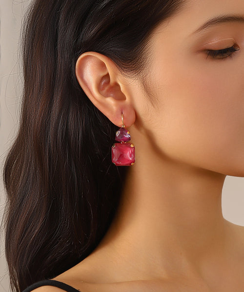 Blossom Green Crystal Drop Earrings