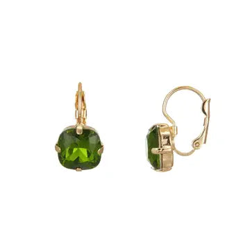 Belle Jewellery Lime Green Crystal Sleeper Earrings