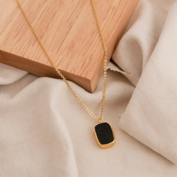 El Joyero Raw Moss Agate Gemstone Necklace