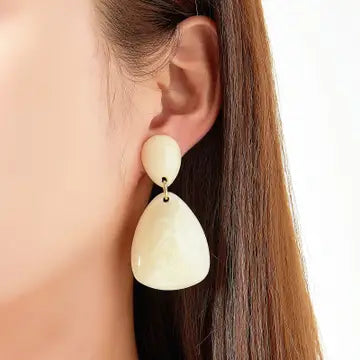 Belle Jewellery Purple Resin Statement Clip On Earrings