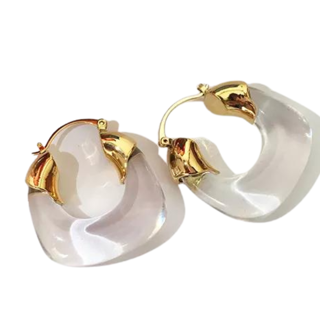 Piccadilly Lily Clear Resin Statement Earrings