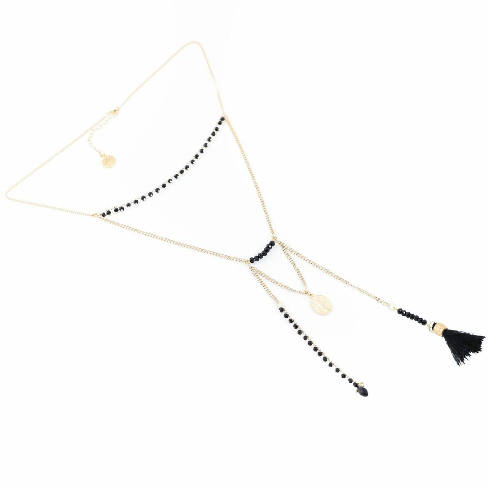 Bibi Bijoux Black Tassel necklace