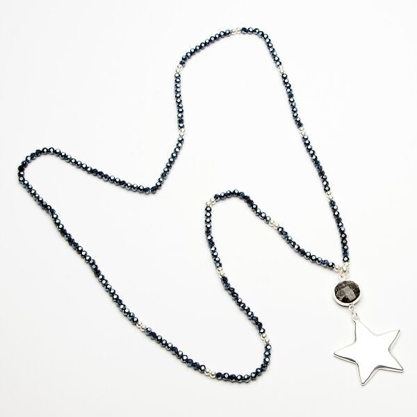 Eliza Gracious Navy Star Necklace