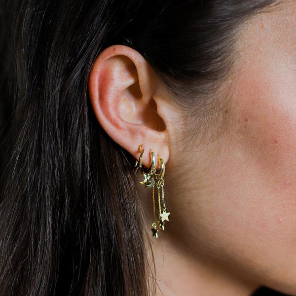 Lillys Amsterdam Gold Starhook Star Earrings
