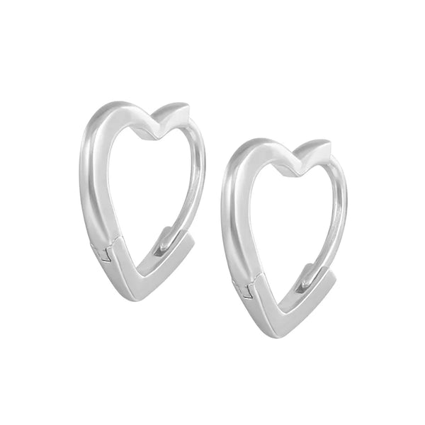 Piccadilly Lily Sterling Silver Heart Earrings