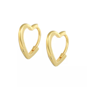 Piccadilly Lily Gold Heart Earrings