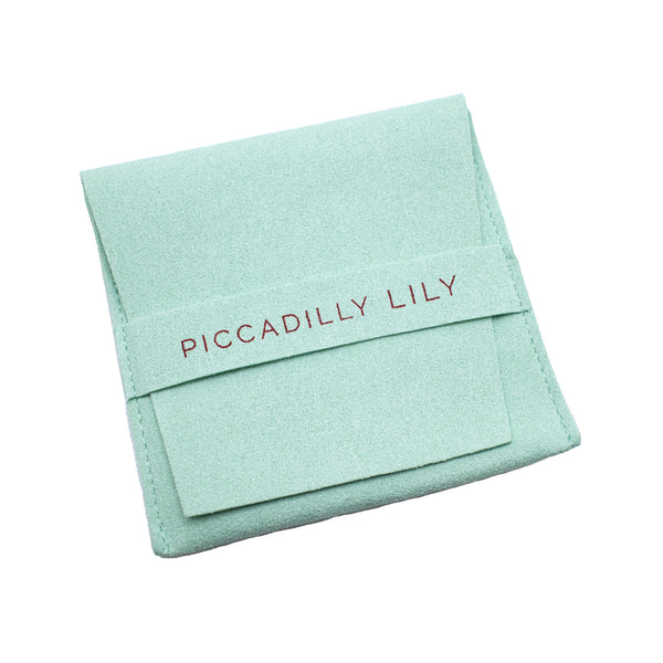 Piccadilly Lily Silver Drop Pearl Huggie Earrings