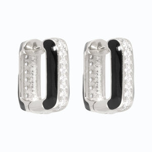 Lillys Amsterdam Silver Square Off Earrings