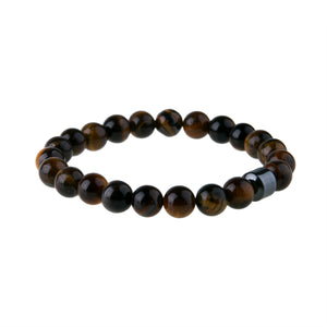 Piccadilly Lily Mens Tiger Eye Gemstone Stretch Bracelet