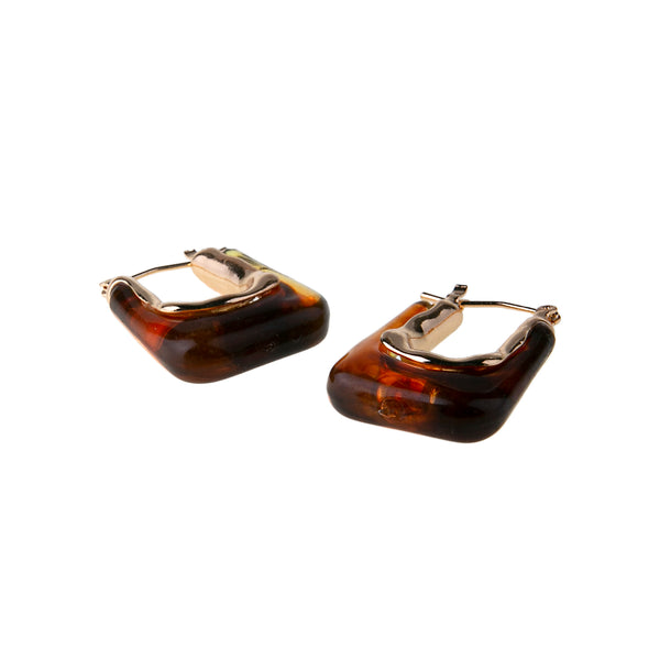 Piccadilly Lily Tortoishell Resin Earrings