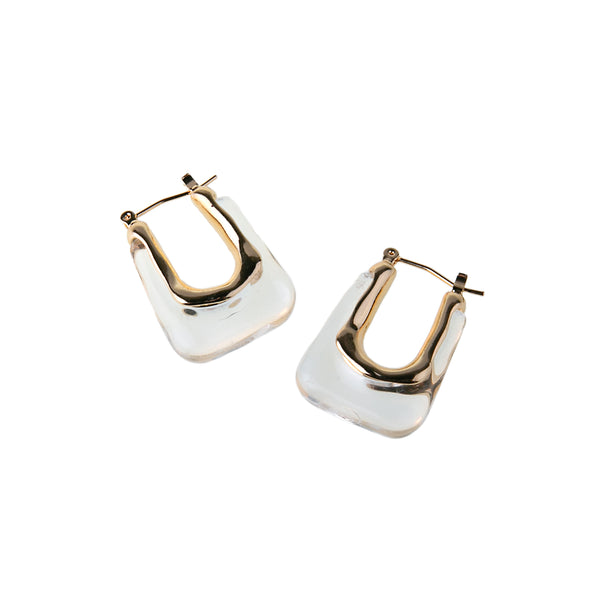 Piccadilly Lily Clear Resin Earrings