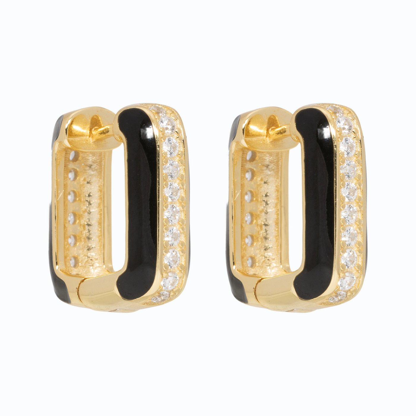 Lillys Amsterdam Gold Square Off Earrings