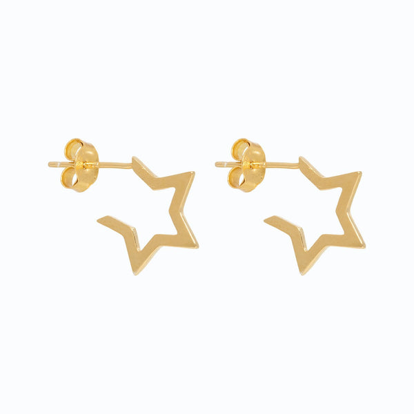 Lillys Amsterdam Gold Starhook Star Earrings