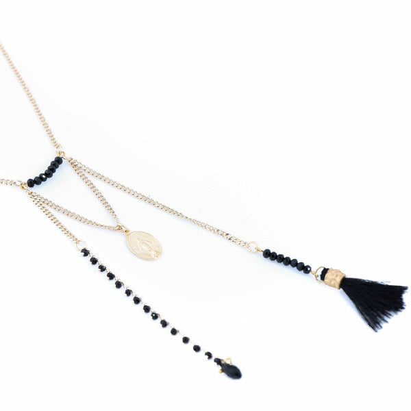 Bibi Bijoux Black Tassel necklace