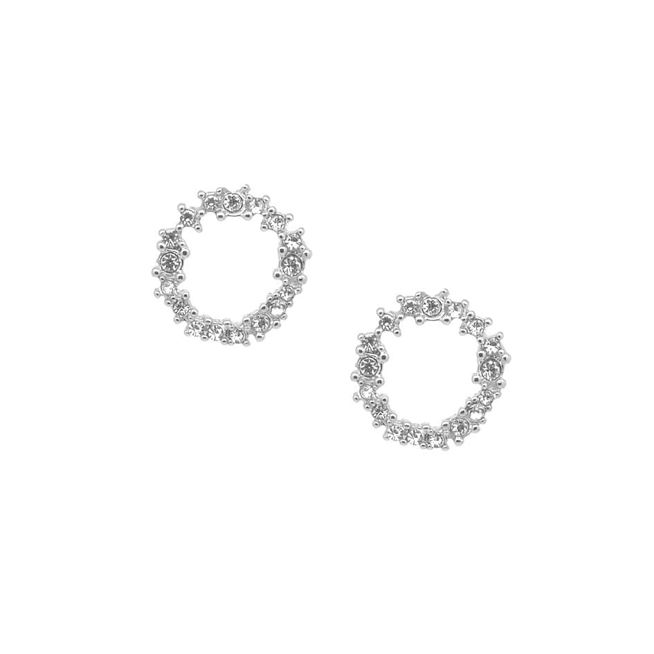 Last True Angel Silver Crystal Cluster Earrings