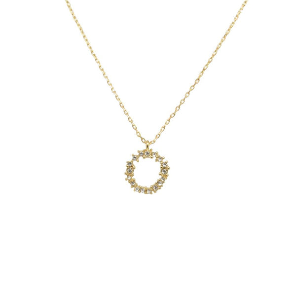 Last True Angel Gold Crystal Cluster Necklace