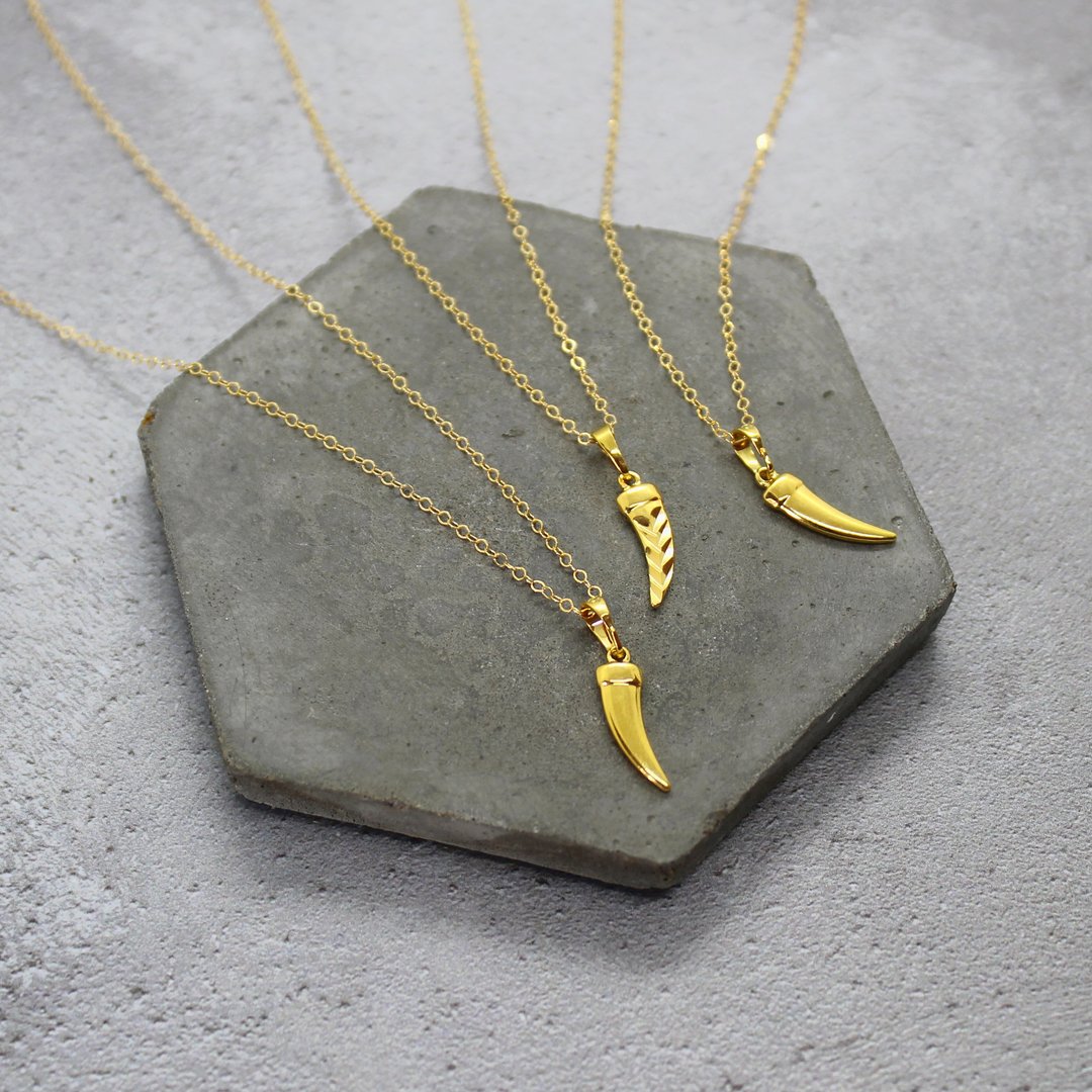 Mara Studio Gold Filled Horn Necklace