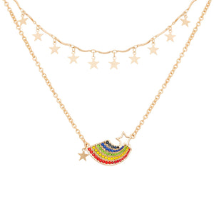 Bibi Bijoux, Kate Thornton, Gold 'Somewhere Over The Rainbow' Necklace